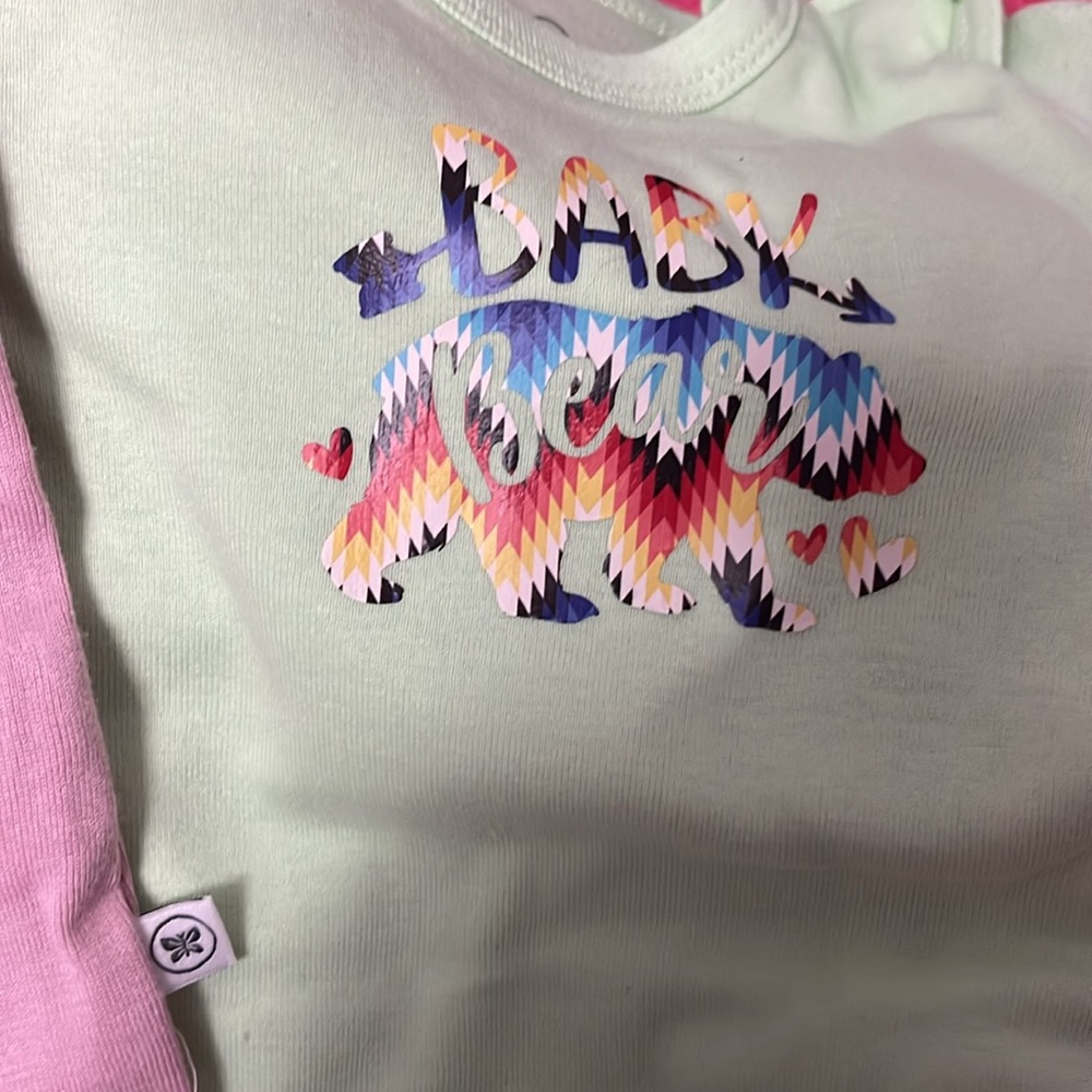 New four Honest Baby onesies New never worn, hand pressed hand created - Picture 12 of 16